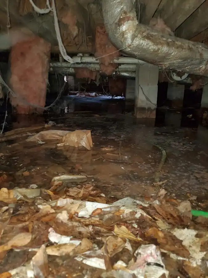 Crawl space flood assessment for Commercial Water Damage Restoration in Union
